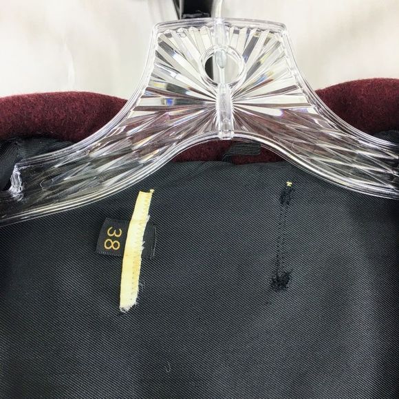 Vtg Varsity Jacket DeLong Maroon 1950s Wool Leather Sleeve Tiger Logo Sz M - Picture 12 of 13